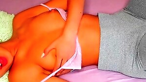 Awesome Amateur teen blonde toying pussy