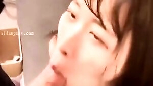 Japanese teen blowjob and hard fuck uncensored