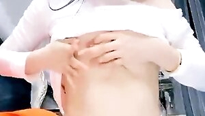 Amateur Asian teen sucks this big hard cock